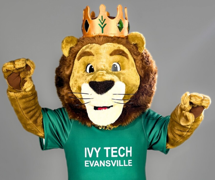 Rex, the new mascot at Ivy Tech Evansville