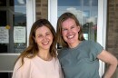 Heather Santos and Teresa Anderson-Myers, co-founders of SLC Pursuit Co., stand outside of East High School in Salt Lake City, July 20, 2026.