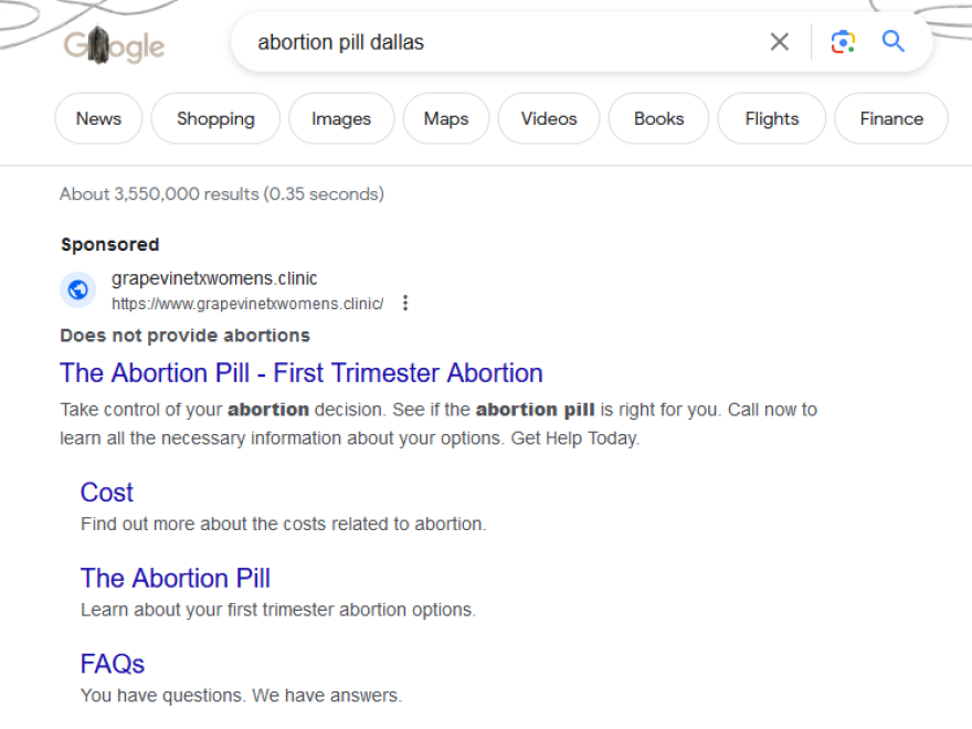 Many abortion-related queries on Google generate disclosures that indicate whether an advertiser actually provides abortions. But the text of the ads themselves often suggests that facilities offer services they don't.