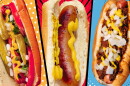 Chicago-style hot dog, Milwaukee bratwurst and Detroit coney dog.