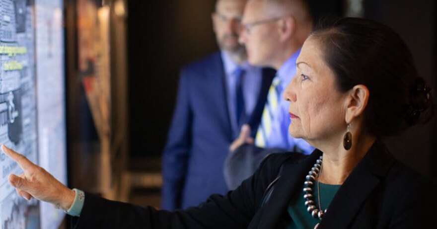 A photo of Deb Haaland. 