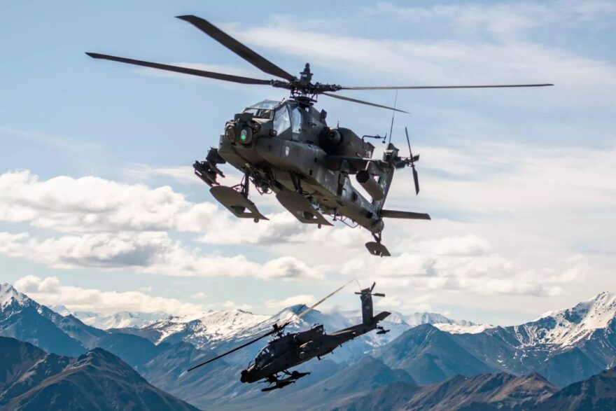An AH-64D Apache like these crashed at the Talkeetna Airport as the pilot was taking off after refueling. Two injured soldiers with Fort Wainwright’s 25th Attack Battalion were treated and released from an area hospital.