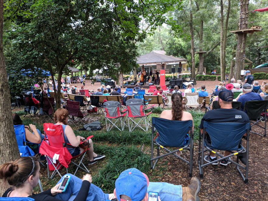 Despite sporadic thundershowers, a large crowd turned out for the Tallahassee Museum's Swamp Stomp.