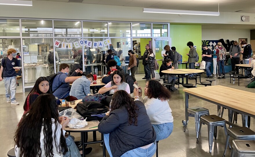 The cafeteria at the McAteer Culinary Center in San Francisco.