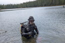 John Fischer and a friend recently hauled 100 pounds of scuba gear on a bike trailer up to what is the headwaters of the Willamette River for 10 months each year to look for a fishing pole yanked out of his 12-year-old daughter's hand by a big fish 30 years ago.