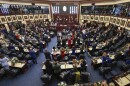Gov. Ron DeSantis gives his State of the State address during a joint session of the Senate and House of Representatives in Tallahassee, Fla., Jan. 9, 2024.