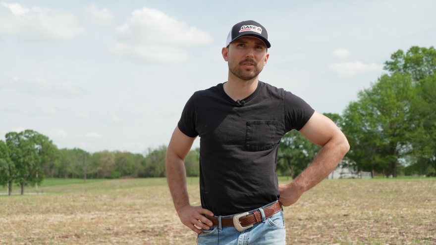James Tucker on his farm in northwest Greene County in spring of 2026.