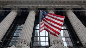 The New York Stock Exchange is seen in New York on Thursday, March 19, 2026.