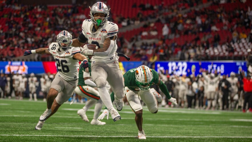 Florida A&M (12-1) capped off its best season in 45 years with a victory in the 2023 Celebration Bowl. FAMU beat Howard 30-26 on Saturday, Dec. 16, 2023 at Mercedes-Benz Stadium in Atlanta, Ga. | Will Brown, Jacksonville Today