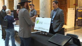 A booth at the at the 2020 Renewable Energy Day at the Indiana Statehouse in January.