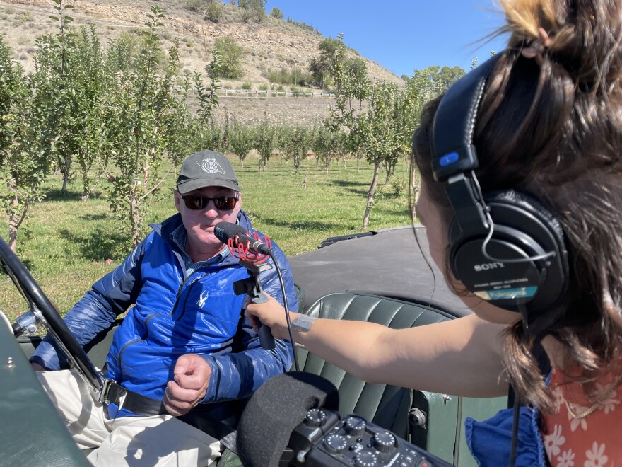 KVNF's Taya Jae interviews a participant at this year's Colorado Grand