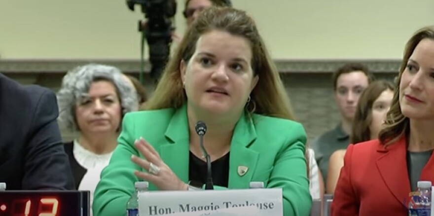 New Mexico Secretary of State Maggie Toulouse Oliver testifies on September 11, 2024 at a congressional hearing on election integrity.