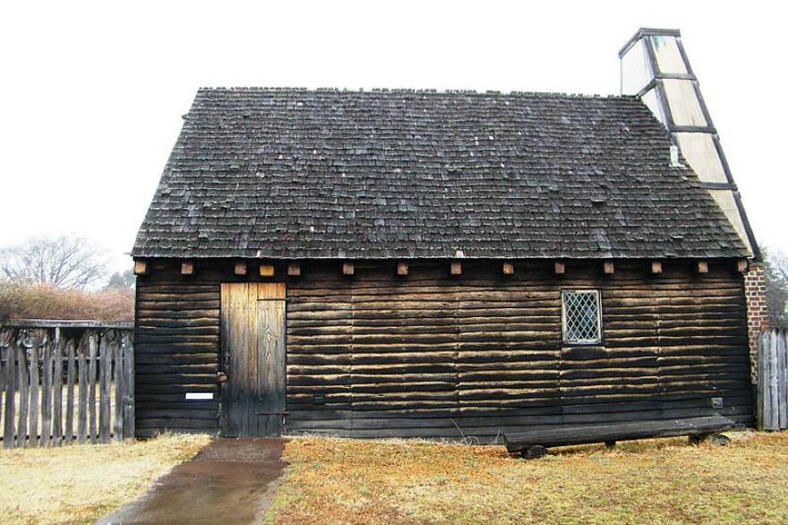 A 17th century replica cabin at St Mary's City, Maryland