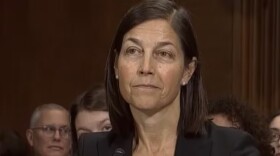 Judge Karin Immergut appears before the Senate Judiciary Committee in 2018 for a hearing on her nomination for a federal judge seat.