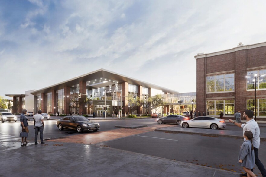 Convention center expansion render looking southeast.