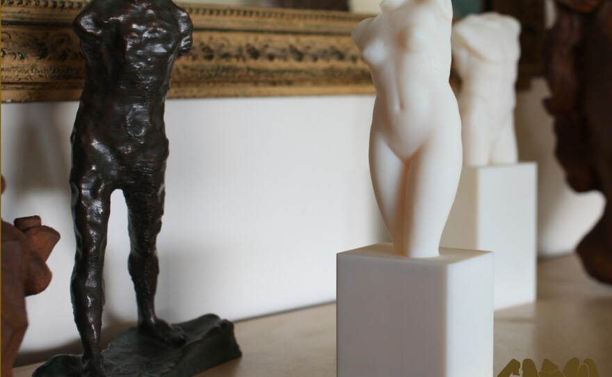 These torsos were printed in layers of biodegradable plastic. The original sculptures reside at the Louvre in Paris.