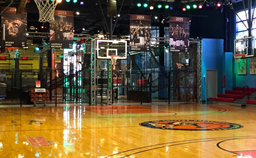 State of the art court at College Basketball Experience