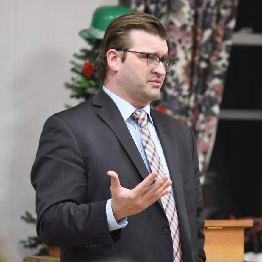 This March 1, 2018 photo shows Bedford County District Attorney Bill Higgins in Saxton, Pa. On Wednesday, April 4, 2018, Higgins was arraigned on 31 counts, including charges of witness intimidation, official oppression and obstruction. 