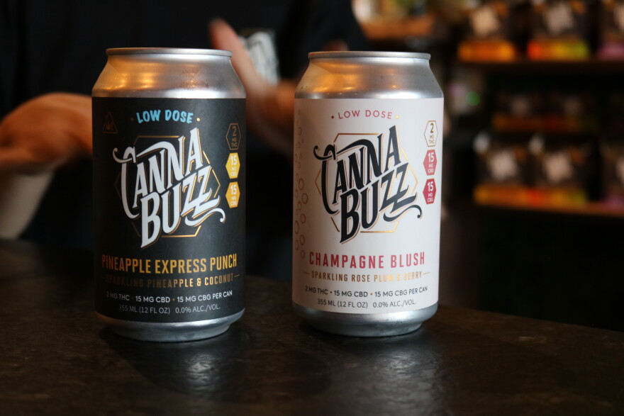 Cannabuzz sells cannabis-infused beverages to patrons over the age of 21. The business offers mocktails with cannabinoid infused simple syrups or canned drinks with THC, seen on September 22, 2026.