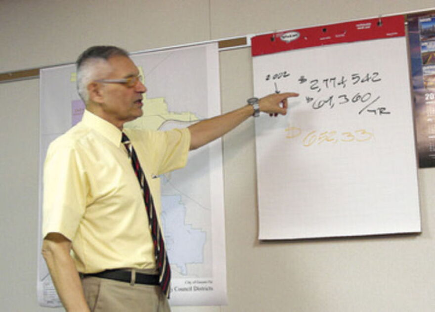 Greenville City Manager Massoud Ebrahim explained Tuesday how the City of Greenville is currently paying the State of Texas $67,000 per year in sales tax rebate revenue and has now been told it must pay $652,000 more.