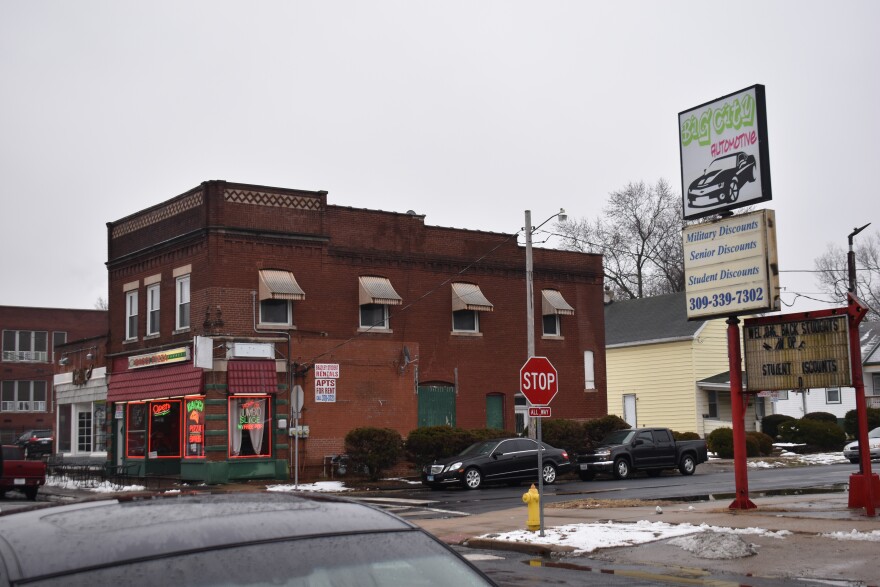 The proposed site of the new Edison at Bradley Student Luxury Apartments