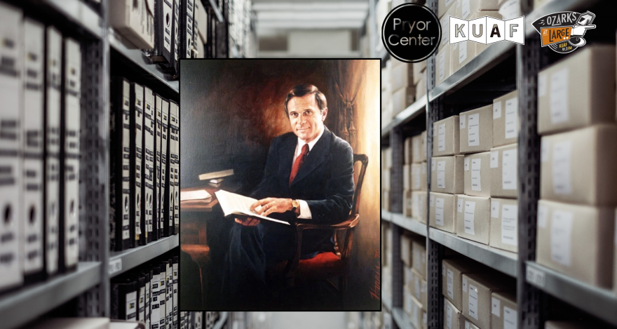 Official gubernatorial portrait of David Hampton Pryor, thirty-ninth governor of Arkansas (1975-1979).