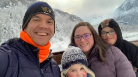 Philip and Jamie Walters' sons, Caleb and Peter, will drive to school with their grandparents this fall. Philip Walters, who teaches jazz at Gruening Middle School in Anchorage, knows not all families have that option. (Photo courtesy of Philip Walters.)