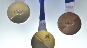Milano Cortina 2026 Winter Olympics medals are displayed during the unveiling ceremony in Venice, Italy, Tuesday, July 15, 2025.