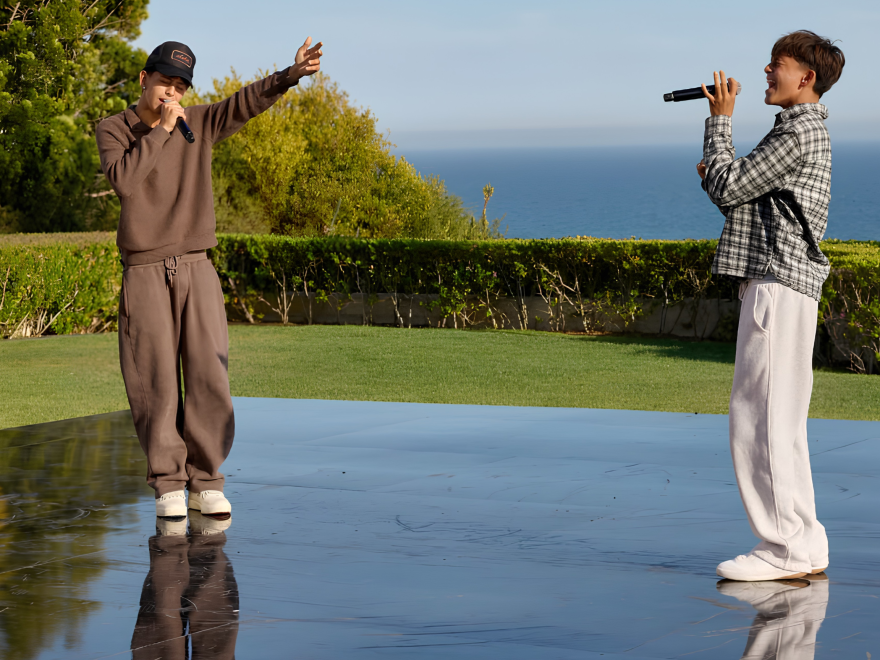 Nyjah Music (left) and Zyah Rhythm (right) perform for America's Got Talent callback auditions.