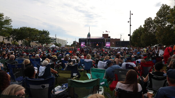 The Celebration Under the Stars crowd Saturday as seen from the back.
