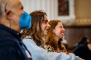 Here is a photo of composer, Erik Nielsen, student, Callum Robechek and music educator, Hilary Goldblatt during Music-COMP's Opus 37 rehearsal in May of 2023.