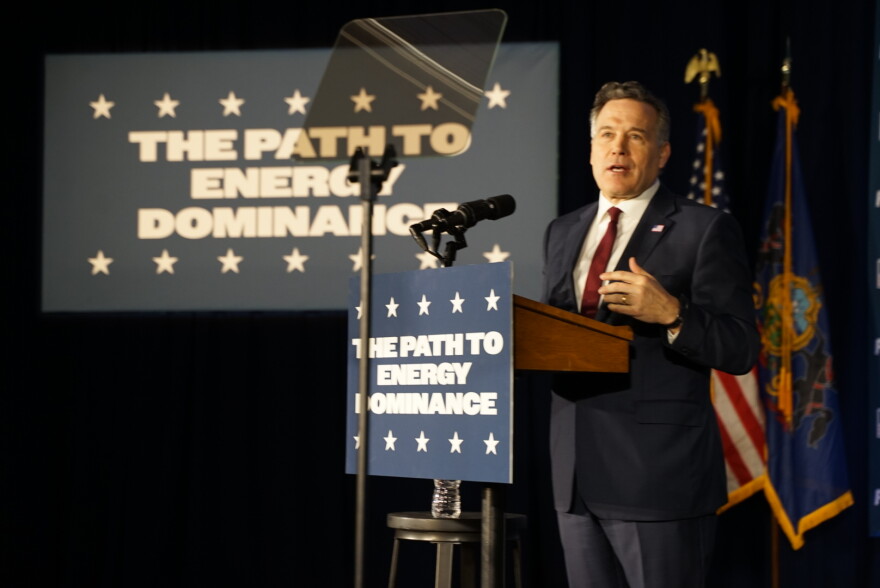 Republican U.S. Senate candidate Dave McCormick laid out his energy policy in Downtown Pittsburgh on Friday.