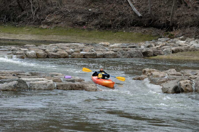 kayaker on river