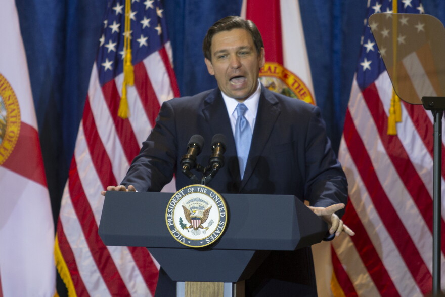 Gov. Ron DeSantis attended the Trump 2020 rally Thursday featuring Vice President Mike Pence.