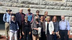 Sullivan County residents stood for a photo outside of the Ulster County Courthouse on Monday.