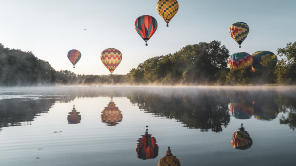 Photo by Sarah Wentworth, the 2025 Professional Winner of the Suncook Valley Rotary Hot Air Balloon Rally.