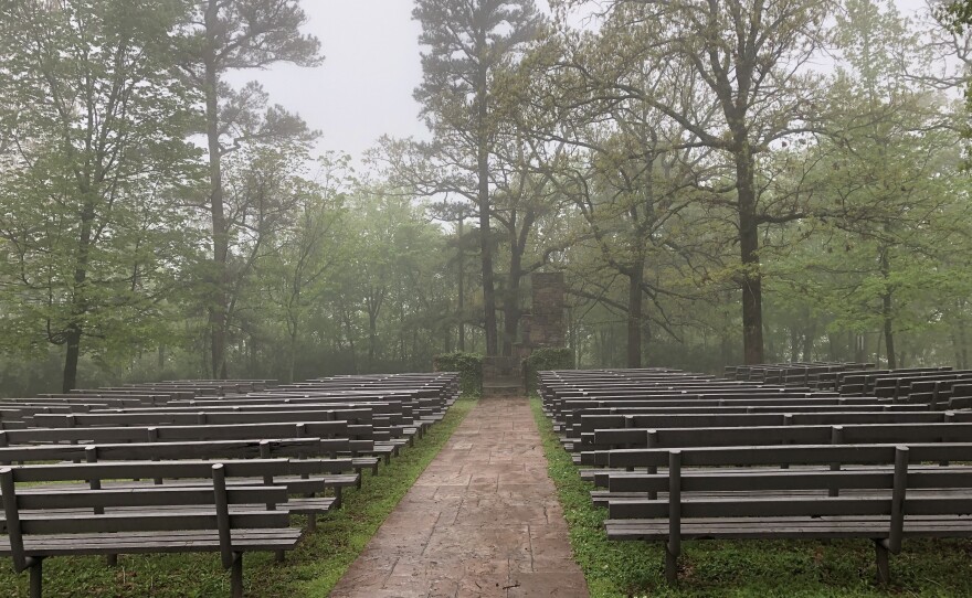 The Mt. Sequoyah Vesper sanctuary is a popular place for weddings and religious observance.