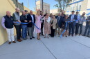 City of Scranton, Lackawanna County and state representatives officially open a new set of sidewalks and sidewall along the 500, 600 and 700 block of Lackawanna Avenue in the city.