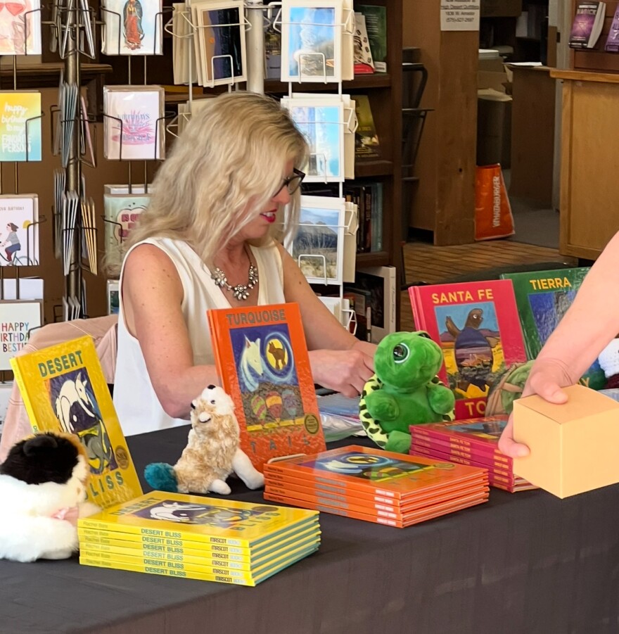 Rachel Bate at a book signing