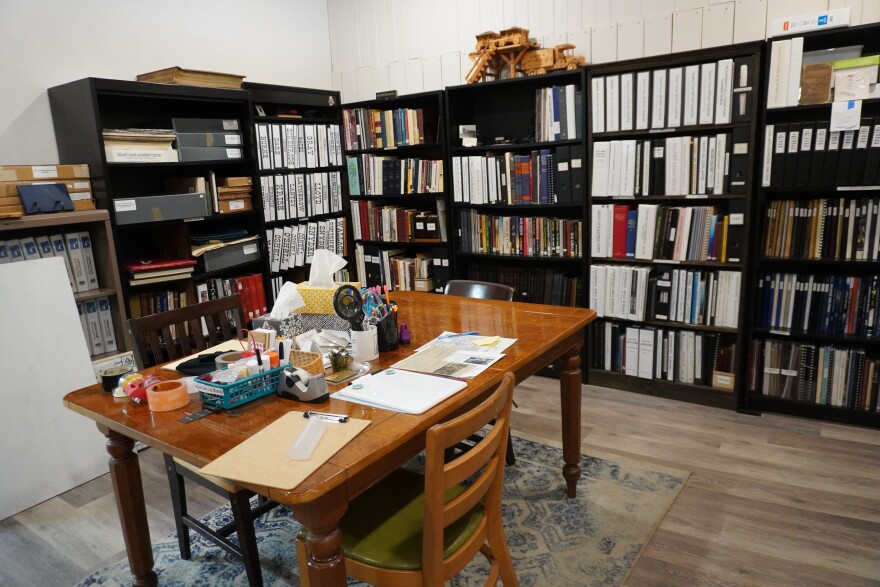 A back section of the Coalport Area Coal Museum contains genealogical records to help people learn more about ancestors who worked in a coal mine in or around Coalport. 