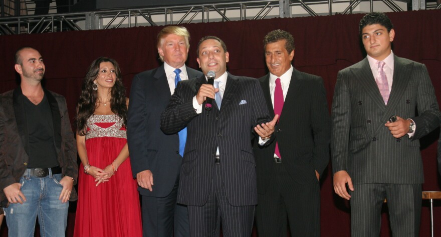 Felix Sater (center) attends the Trump Soho Hotel Condominium launch party in New York in September 2007. Sater is scheduled to testify before Congress on March 14.