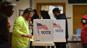 Voters cast their ballots at Olivet Institutional Baptist Church in Kansas City, Kansas, on Nov. 3, 2020.