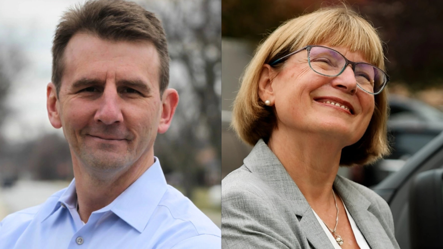 Indiana's 1st Congressional District candidates from left to right: Incumbent Democrat Frank Mrvan and Republican Barb Regnitz.