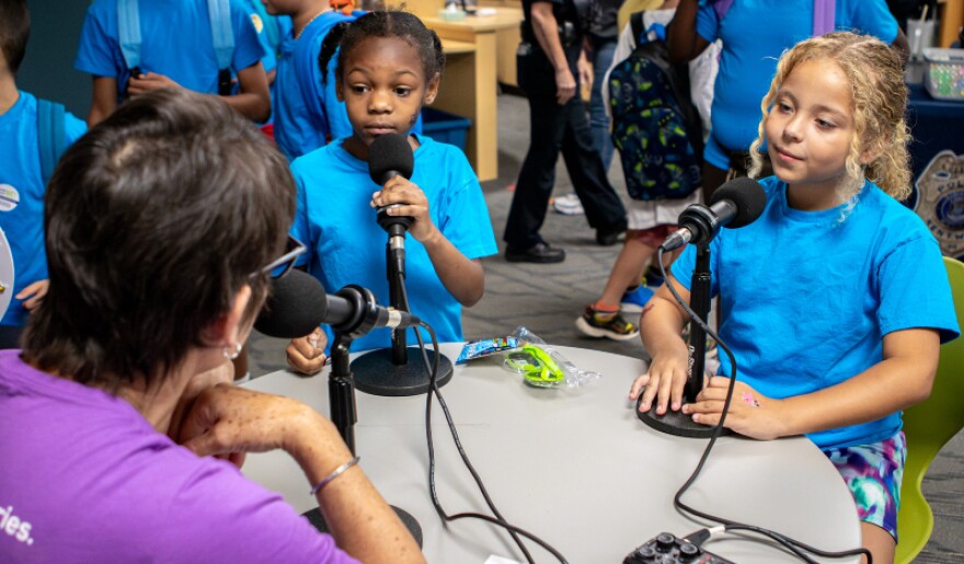 Students in Kentwood Public School’s Arch program step up to the mic to share their dreams