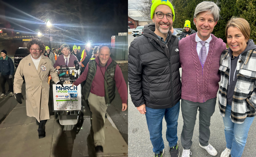 The second day of the 16th annual March for the Food Bank met Governor Maura Healey in South Deerfield and finished in Greenfield.