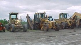 Vehicles in the City of Homer motor pool. One of the road graders and a sanding truck will be replaced.