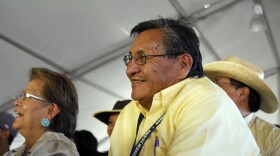 FILE - Ben Shelly sits among a crowd awaiting results of the Miss Navajo Nation pageant in Window Rock, Ariz., on Sept. 11, 2010. Shelly, the former Navajo Nation President, died Wednesday, March 22, 2023, in New Mexico after a long illness, family spokesman Deswood Tome said.