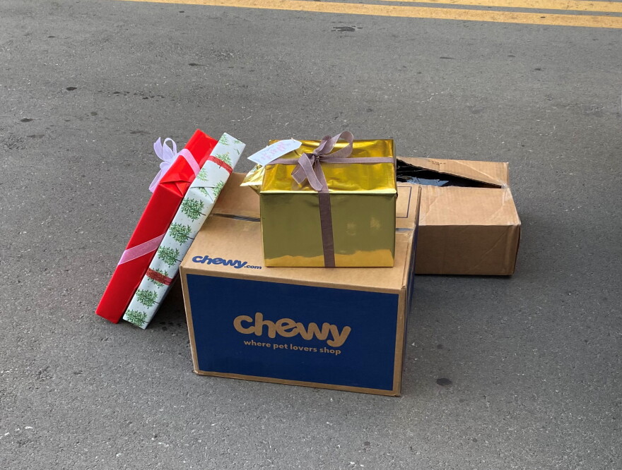 Santa Barbara County Sheriff's deputies say they recovered these stolen packages from a thief from multiple homes in Montecito Sunday.