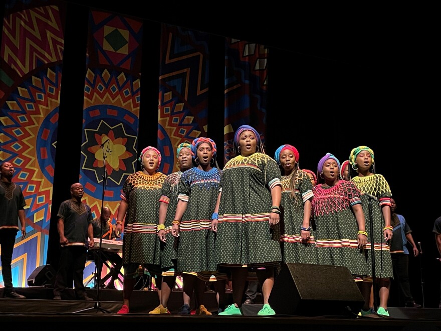 The Soweto Gospel Choir performed in Santa Barbara to hundreds of school-children