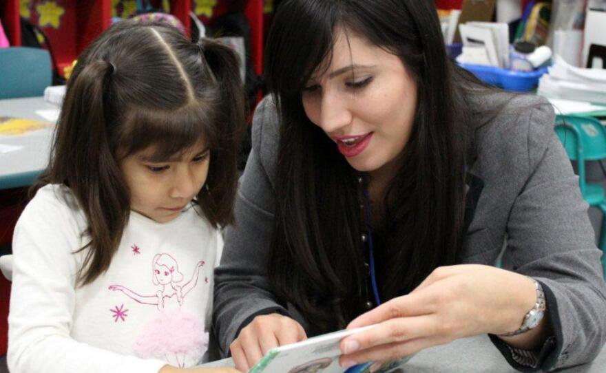 Hispanic Outreach Program assistant, Krystal Rosa, helps a steady flow of students who come into the office daily.